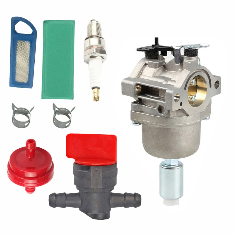 

Fuel Filter Carburetor kit Air Filters Spark Plug For Briggs & Stratton 590400