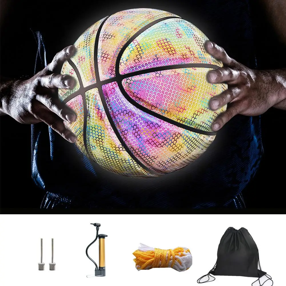 Basketball Wear-Resistant Luminous For Night Sports Great Gift Personalized Glowing Basketball Reflective