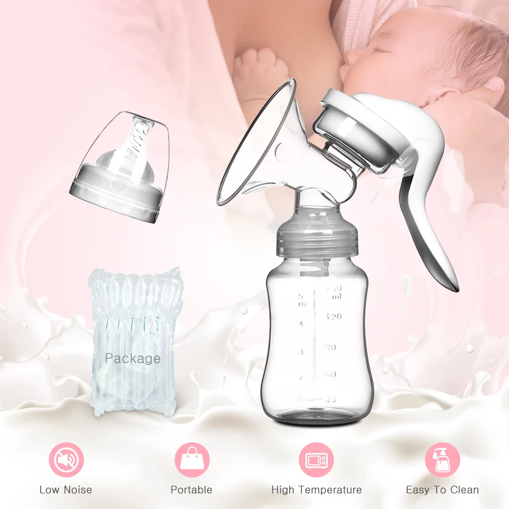 Vendedor Caliente Extractor de leche para pezón de bebé, bomba de leche de succión Manual, bombas para senos, botella de leche, suministros de posparto, accesorios lnKZwb0e