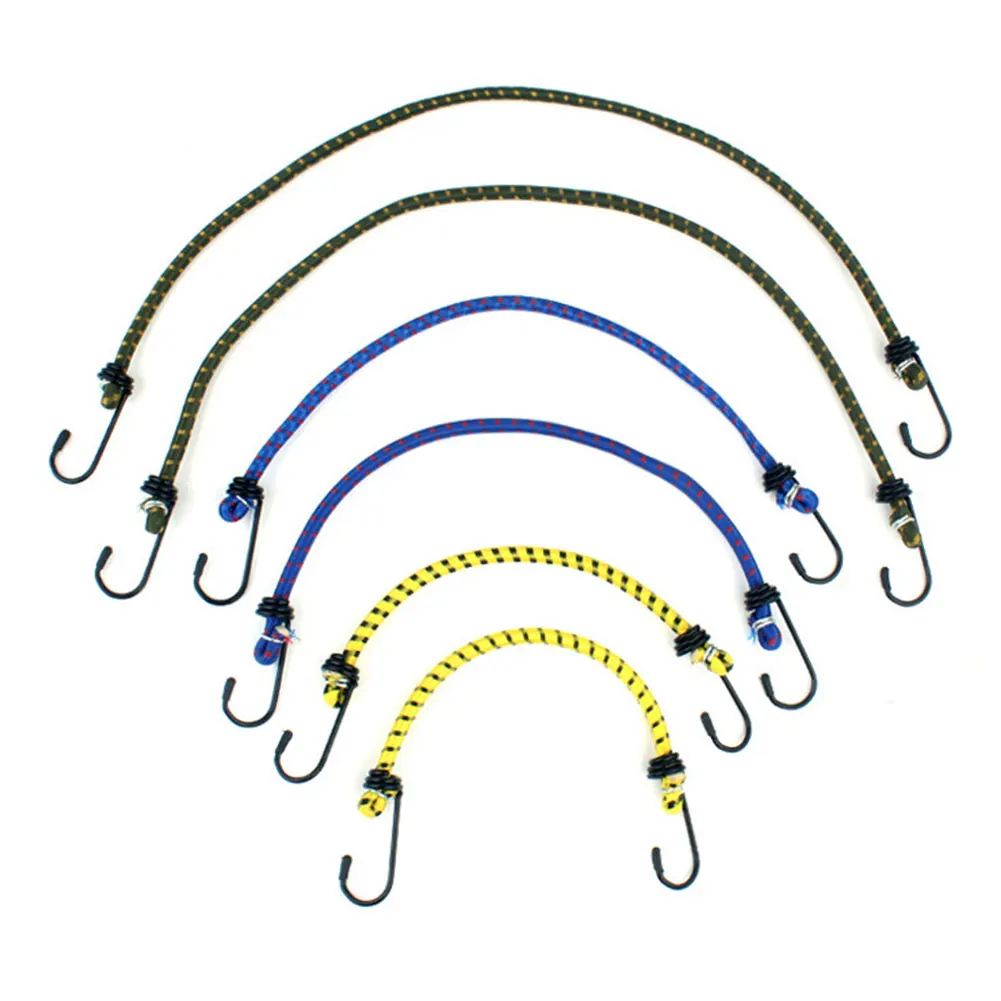 

6pcs High Elastic Strapping Double Hooks Tent Accessories Portable Tools Travel Clothesline Set Bundled Rope Camping Outdoor