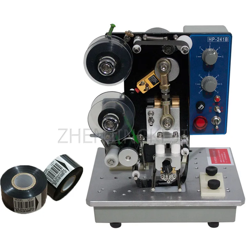 

Electric Ribbon Coding Machine Equipment 220V / 200W Automatic Thermal Transfer Food Industry Production Date Packaging Tools