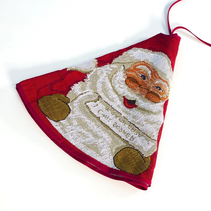 Christmas tree skirt polyester cotton red print 100cm indoor Christmas tree decoration 2020 New Year festival party supplies