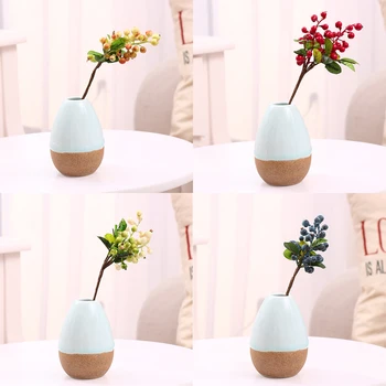 

10pcs Decorative Blueberry Fruit Berry Artificial Flower Silk Flowers Fruits For Wedding Home Decoration Artificial Plants blue
