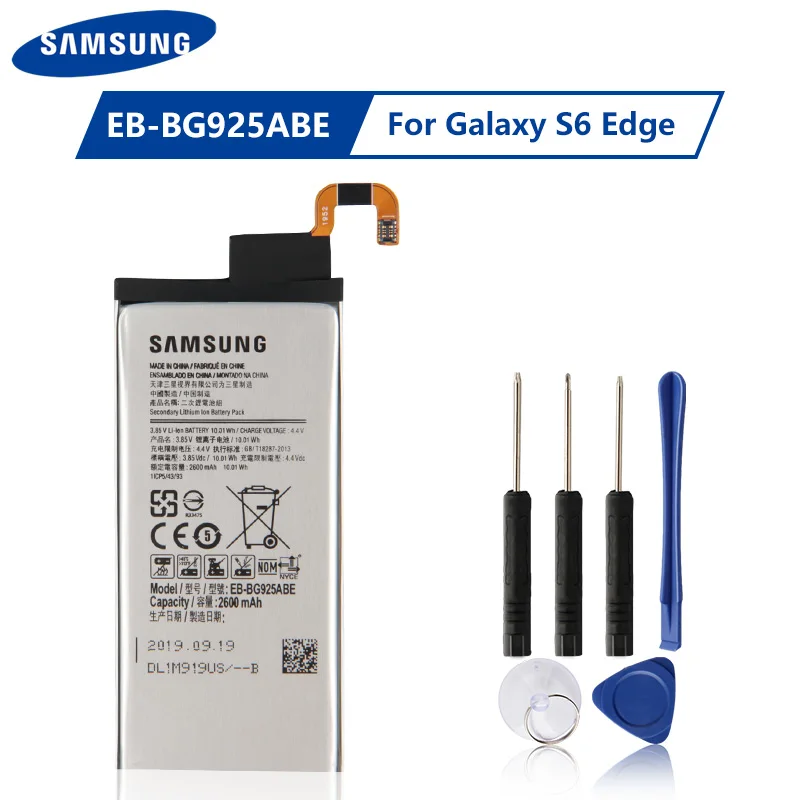 Оригинальный аккумулятор Samsung EB BG925ABE BG925ABA для GALAXY S6 край G9250 SM G925l G925F G925L G925K G925S G925A