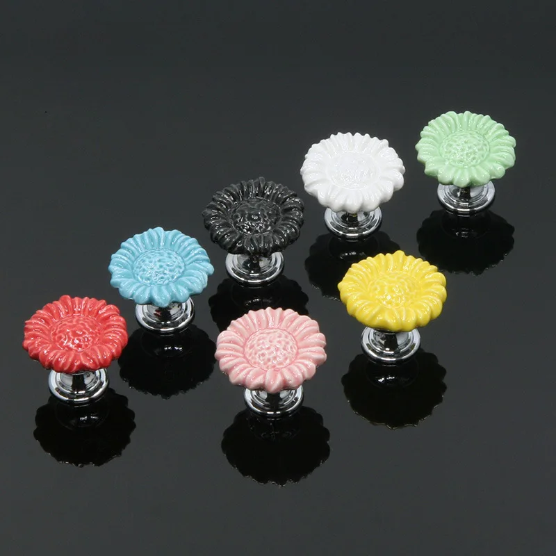 Мультяшная керамическая ручка для детской спальни сада цветной круглый шкаф