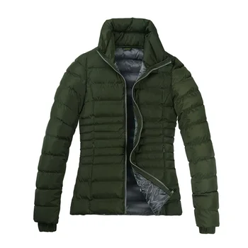 

2020 New Male Winter Warm Down Jacket Dark Green Duck Down Men Outwear Over Coat Stand Collar Jackey Coat