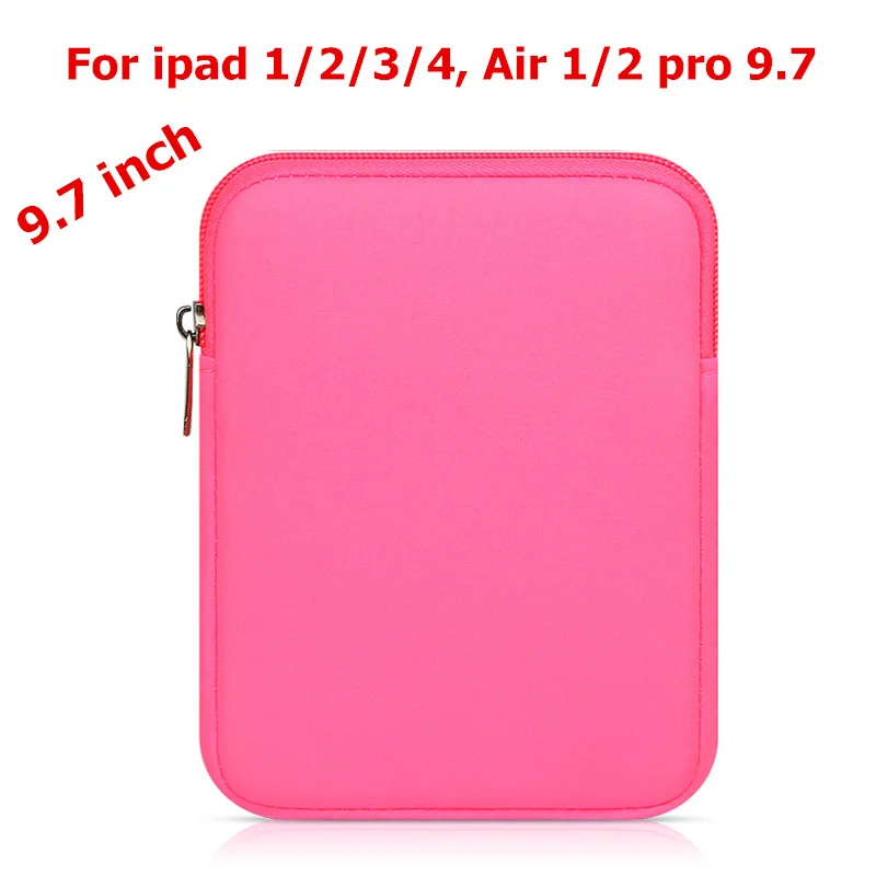 Мягкие планшеты гильзы сумка для iPad Mini 1/2/3/4 Air 1/2 крышка чехол для iPad Pro 9,7 нового iPad / 9,7 для чтения электронных книг 6 - Цвет: 9.7 inch rose red