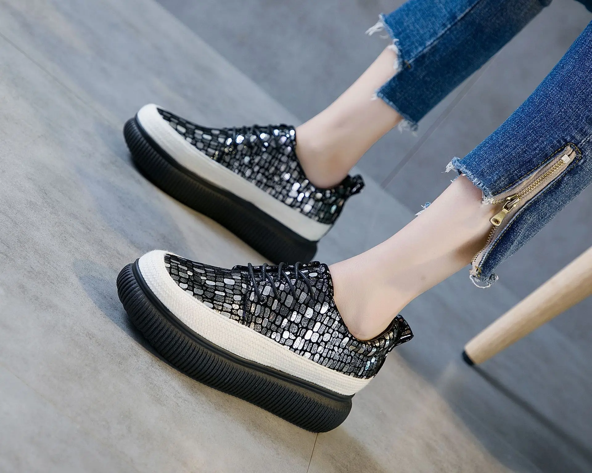 Лоферы; кроссовки; женская обувь; кроссовки на платформе; zapatos dorados para mujer