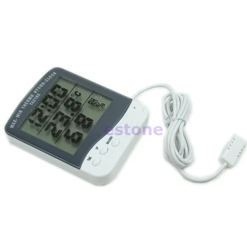 

Digital LCD Thermometer Hygrometer Humidity Meter C/F Clock Calendar TA218A 77UD