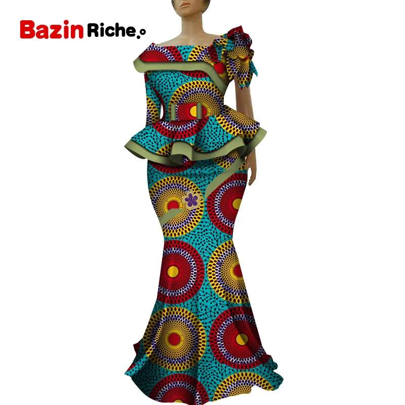 Afrikaanse Ankara Print Rok Set Unieke Handgemaakte Mermaid Rok En Top Set Kleding Bruiloft Gast Jurk Rok Plus Size WY5236 Afrikaanse Ankara Print Rok Set Unieke Handgemaakte Mermaid Rok En Top Set Kleding Bruiloft Gast Jurk Rok Plus Size WY5236