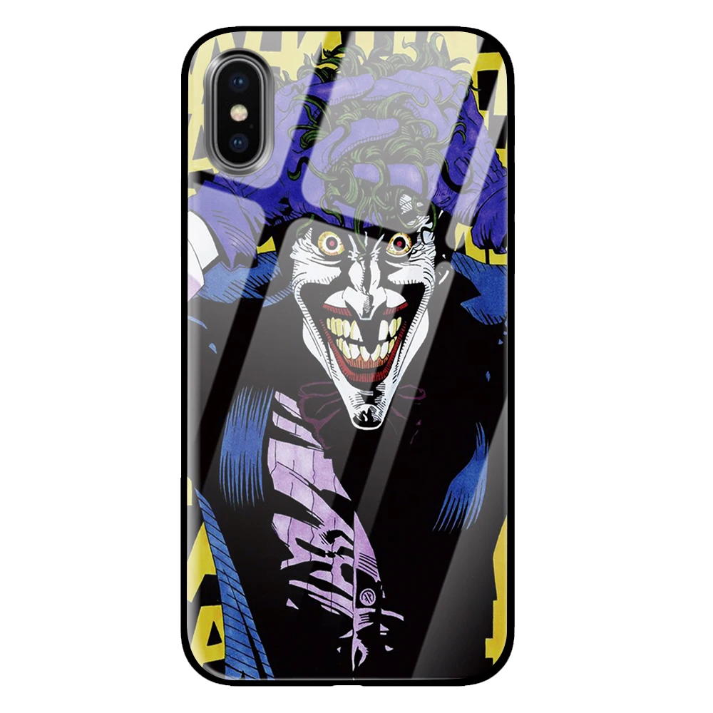 В стиле «Джокер» для iPhone 5 5S 6 6s 7 8 Plus X XS XR 11 Pro макс. закаленное стекло чехлы - Цвет: 4