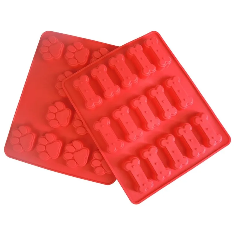 Ice Cube Soap Cookies Chocolate 3D Sweet Dog Claw Paw Bone Shape Silicone Cake Mold Mousse Fondant Decoration | Дом и сад