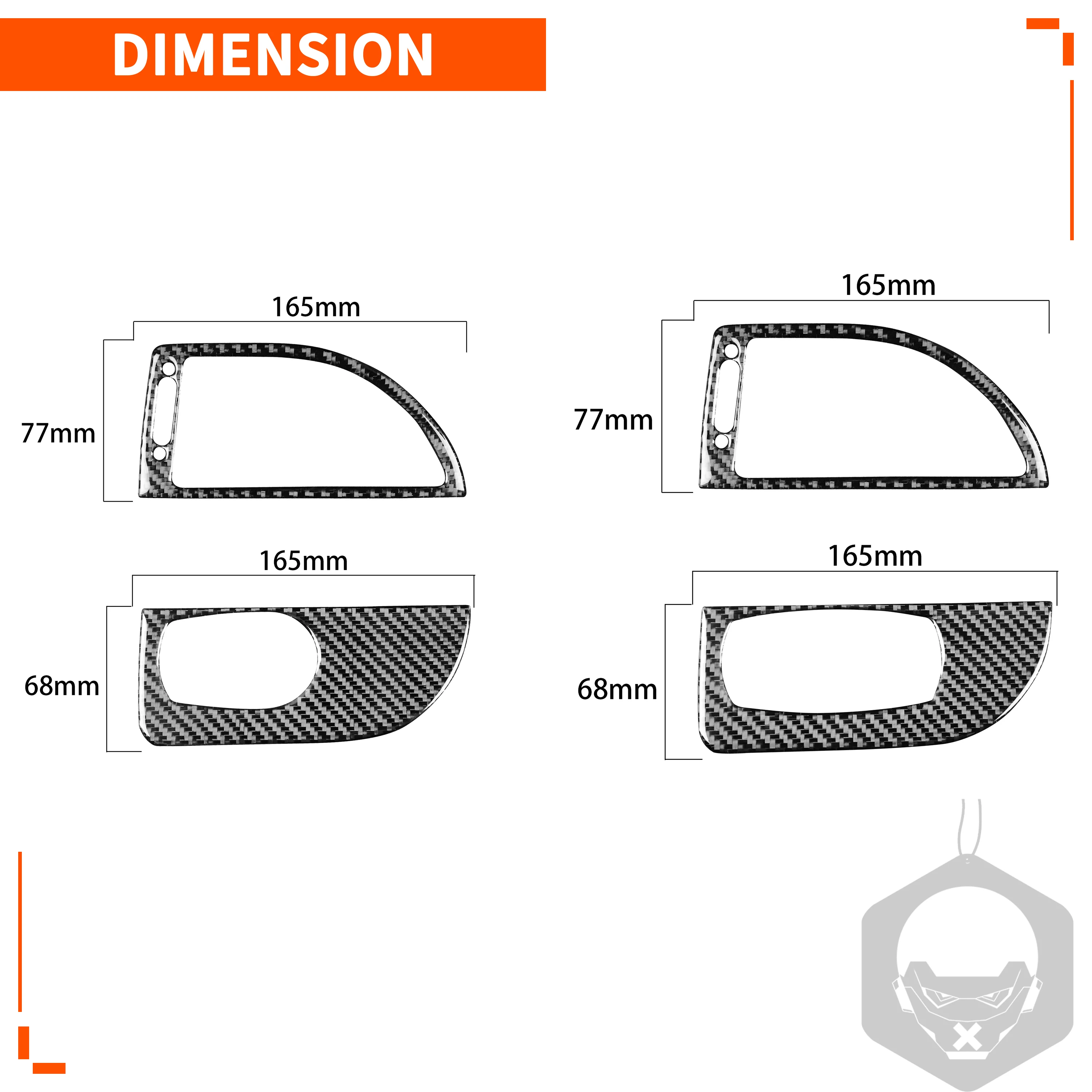 For BMW 6 Series E63 E64 2004-2010 Center Control AC CD Steering Wheel Set Real Carbon Fiber Sticker Car Interior Accessories