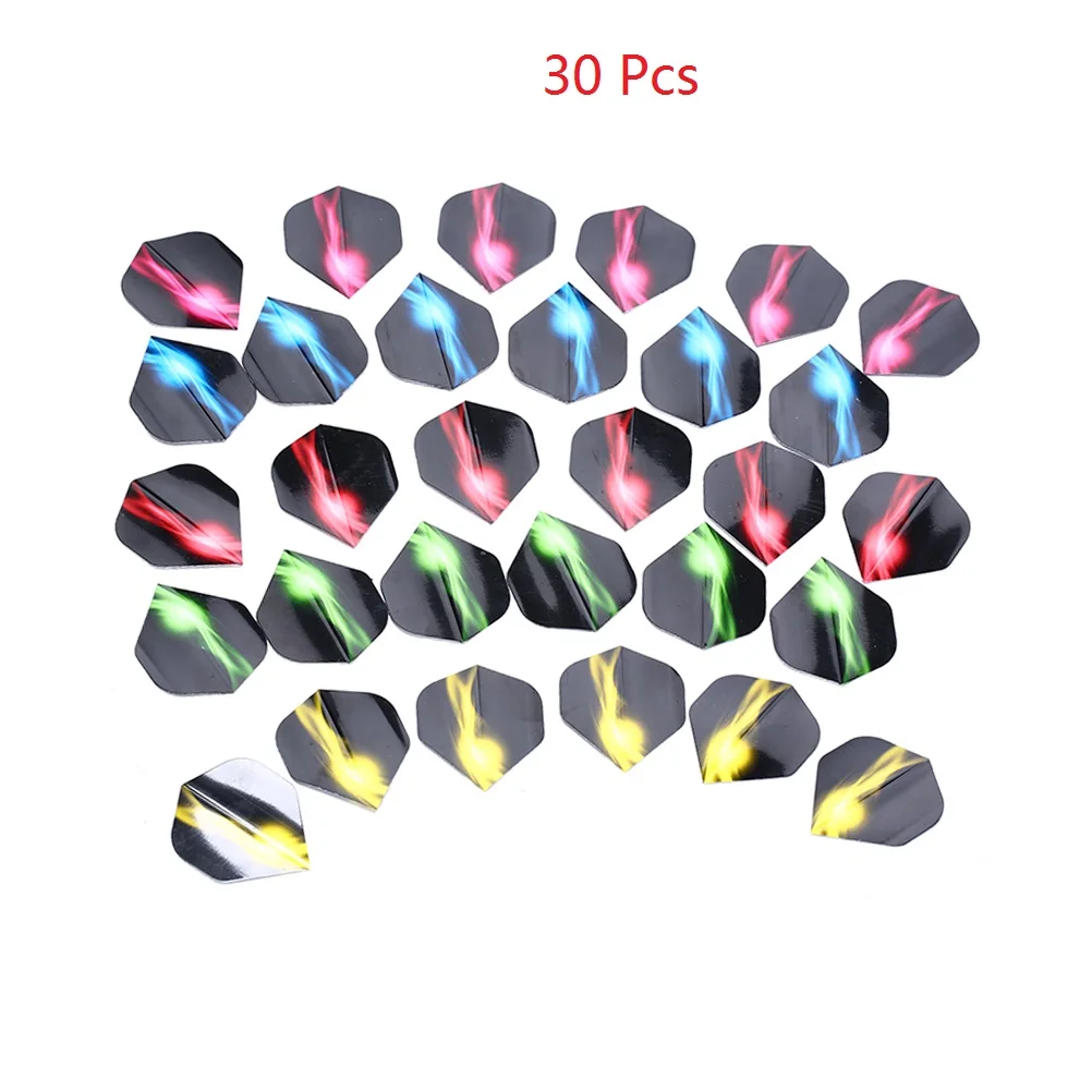 30pcs 30/50/90/150 шт. ПВХ Дротика Перелёты в 50 видов узоров Редкие Дротика s плавник перо аксессуары высокого качества Перелёты - Цвет: 30pcs