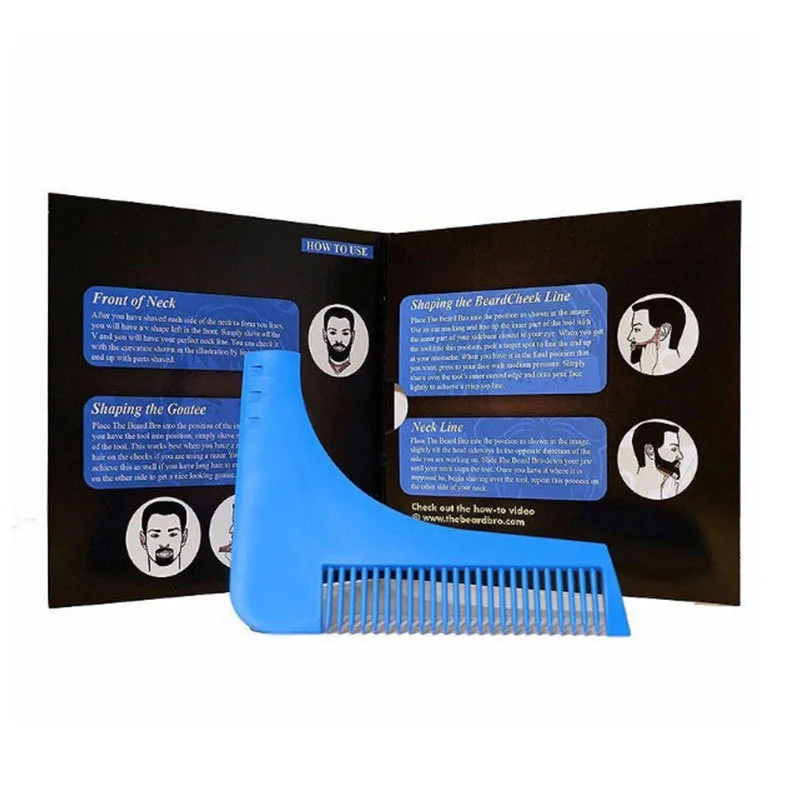 Mens Facial Hair Beard Shaper Mold Plastic Guide Template Brush Combs Lines Symmetry Trim Shaping Barber 1 Mens Facial Hair Beard Shaper Mold Plastic Guide Template Brush Combs Lines Symmetry Trim Shaping Barber 5