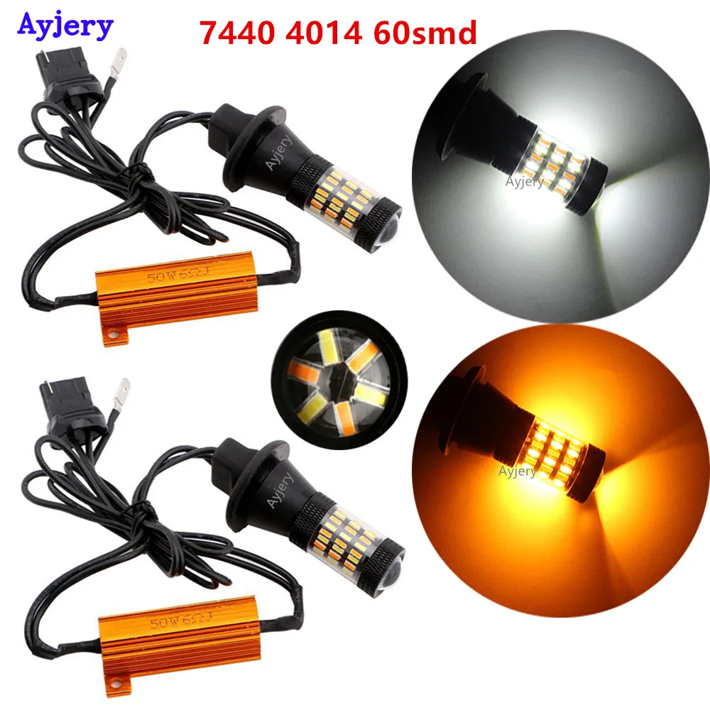 Ayjery 5 Sets Ba15s 1156 Bau15s Py21w Drl Led Bulbs Turn Signal Light