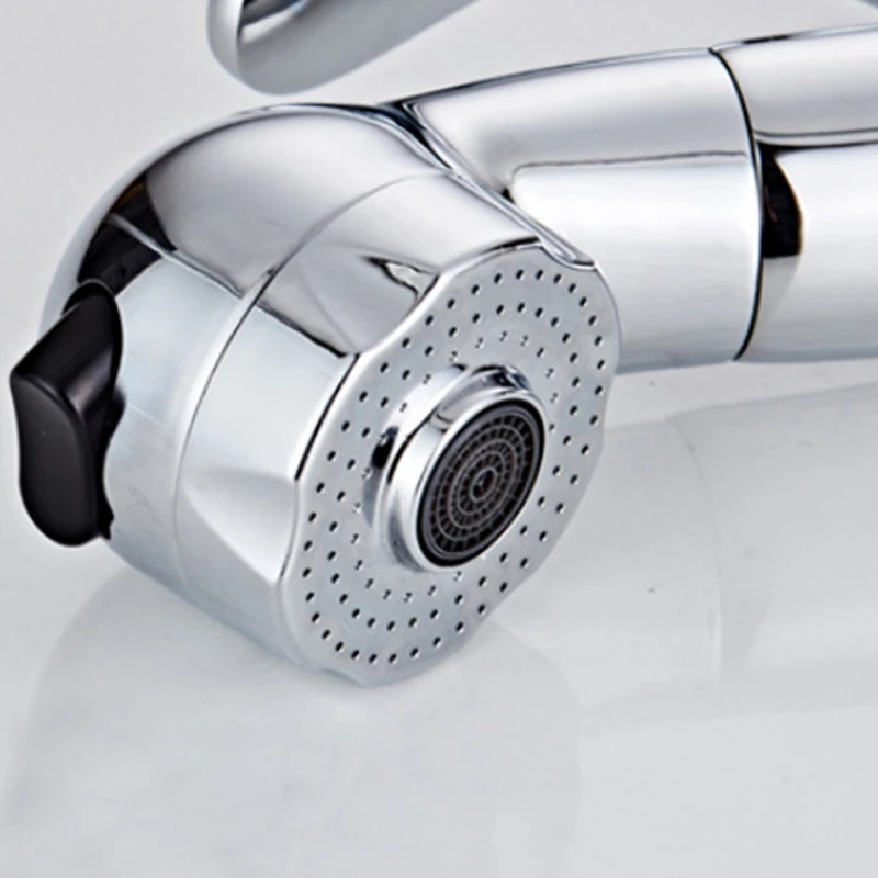  Bathroom Basin Faucet with Pull Down Sprayer 2 Spray Mode Single Handle Mixer Tap Hot and Cold Wate - 4000173164597