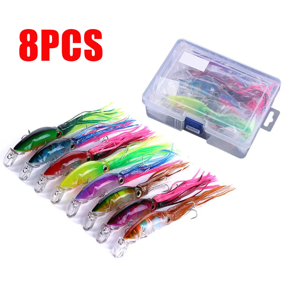 8 шт. искусственная рыболовная приманка для троллинга в соленой воде пластиковая