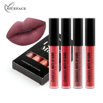 

Qibest 4 Color Mixed Color Set Lip Gloss Matte Matte Non Stick Cup Liquid Lipstick Lip Glaze Manufacturers Wholesale