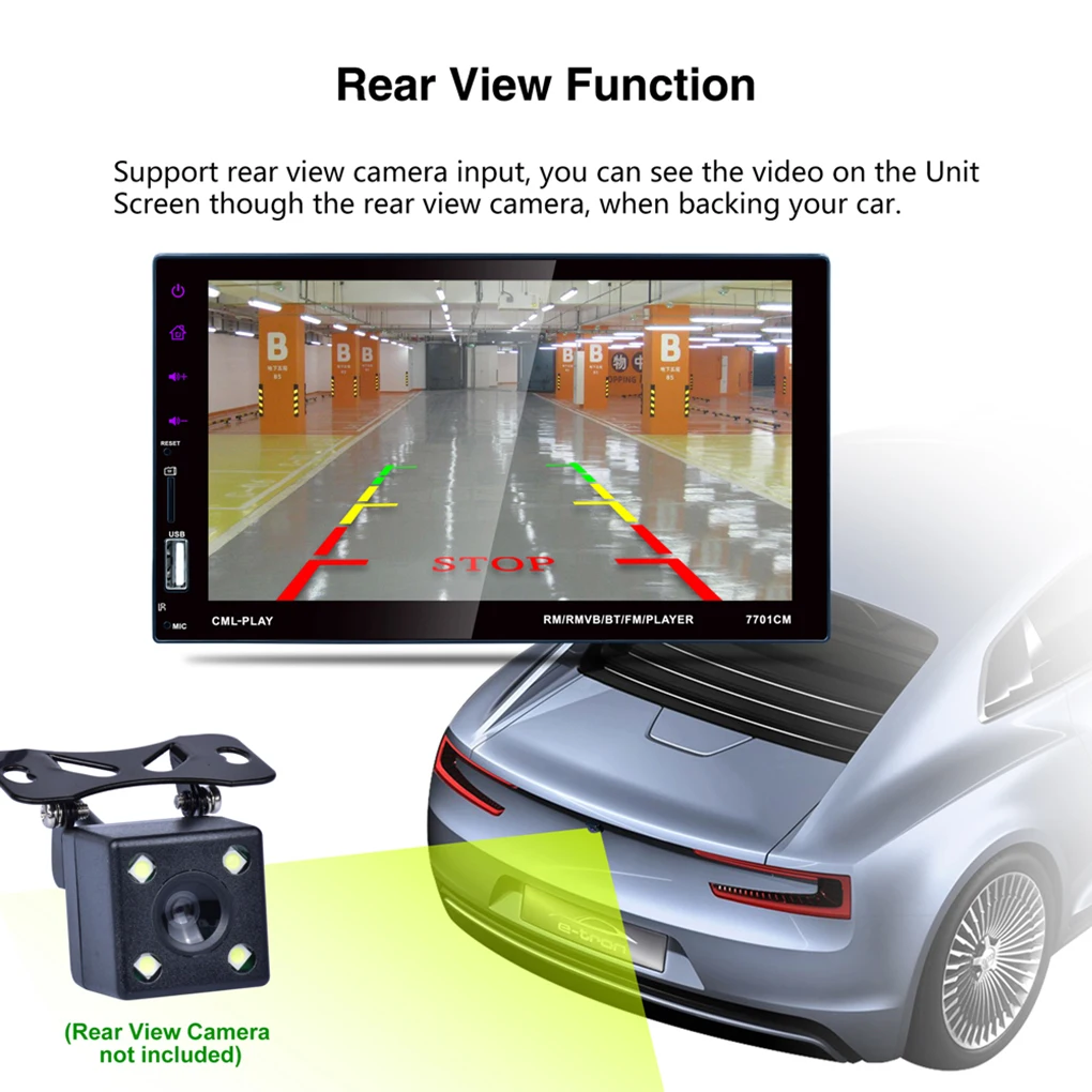 

7 inch Car Radio 2 Din Touch Screen MP5 Player with Reversing Camera Interconnect Function