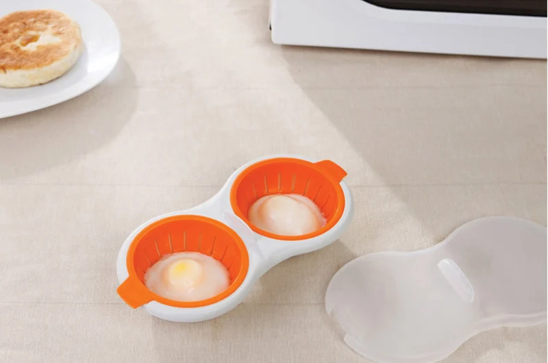 Микроволновая печь яичный Браконьер пищевая посуда двойная чашка яичный котел кухонная Пароварка набор яиц для массажа яйцеварка кухонные аксессуары
