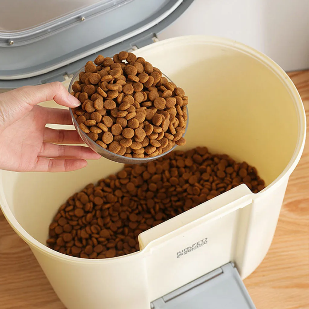 5L Pet еда для кошек и собак ведро для хранения большой емкости влагостойкая с чашей автокормушка для домашних животных Питьевая чаша Прямая
