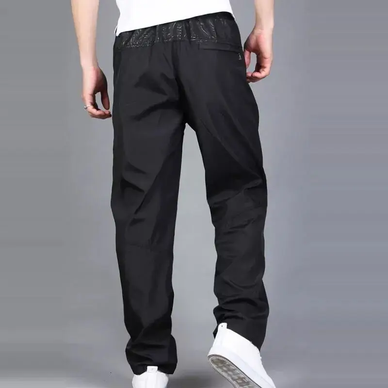 Quick-drying Loose Straight Summer Wear-resistant Waterproof Pant Men's Sweatpant Trousers Autumn Winter Plus Velvet Warm Pants sports pants for men