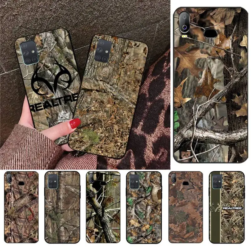 HPCHCJHM Realtree Camo мягкий черный чехол для телефона Samsung A10 A20 A30 A40 A50 A70 A71 A51 A6 A8 2018 |