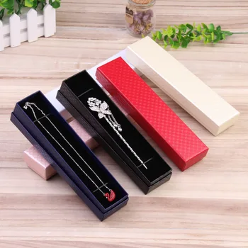 

24pcs 22X5X3cm Cardboard Jewelry Box Packaging For Ring Necklace Bracelets Bangles Cases Boxes With Sponge Inside Rectangle