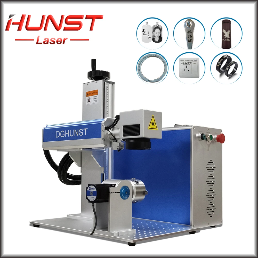 Оптоволоконная лазерная маркировочная машина Hunst 100 Вт 50 30 20 Raycus MAX JPT 70 мм ~ 300