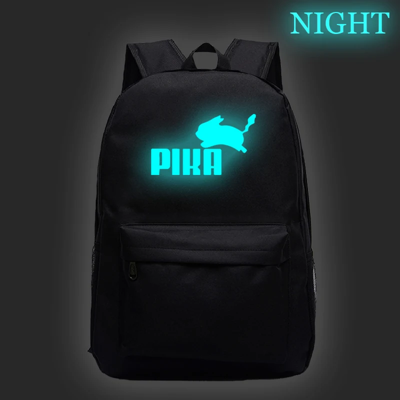 Модный Светящийся рюкзак с покемоном Пикачу, рюкзак для путешествий, школьный рюкзак для мальчиков и девочек - Цвет: 12