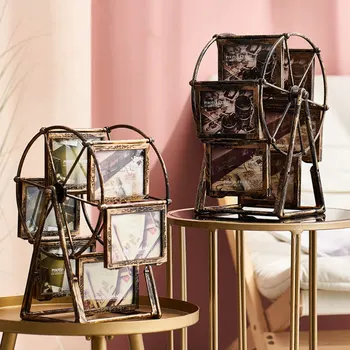

4/5 Inch DIY Ferris Wheel Combination Photo Frame Unassembled Detachable Family Photograph Ornament Wedding Picture Home Decor