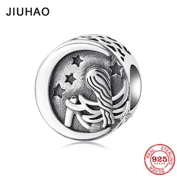 

Fashion 925 Sterling Silver Mermaid under star sky Beads Fit Original JIUHAO Charm Bracelet for Jewelry for Mother Daughter