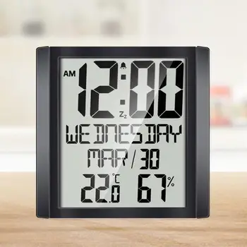 

Digital Humidity Hygrometer Multifunction LCD Display Large Screen Temperature Monitor Sensor Thermometer Indoor Alarm Date
