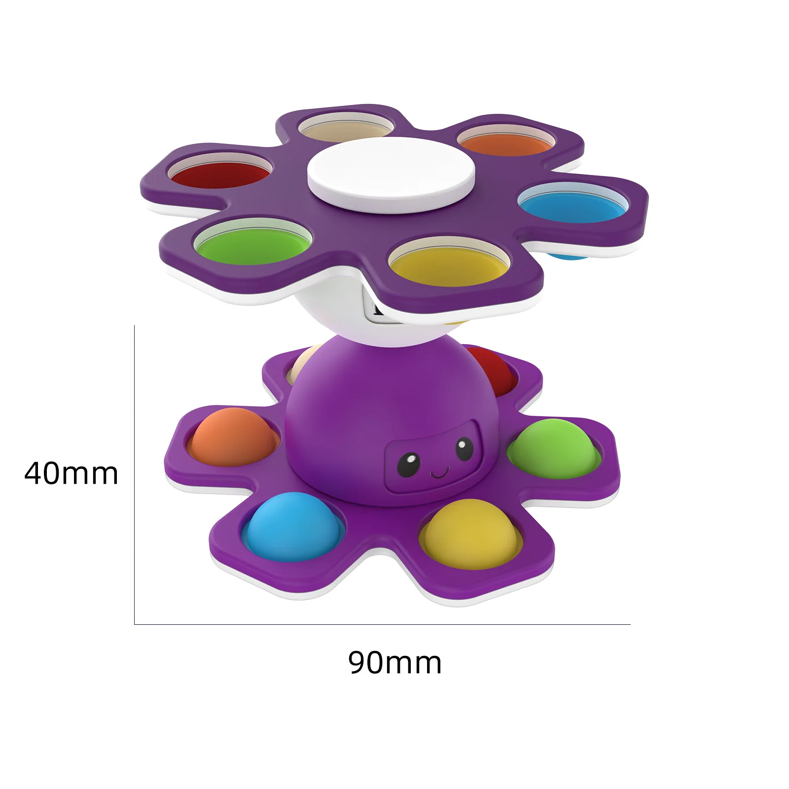 Rotating Face Changing Octopus Spinner Toys Spinning Tops Fidget Sensory Toys UK 