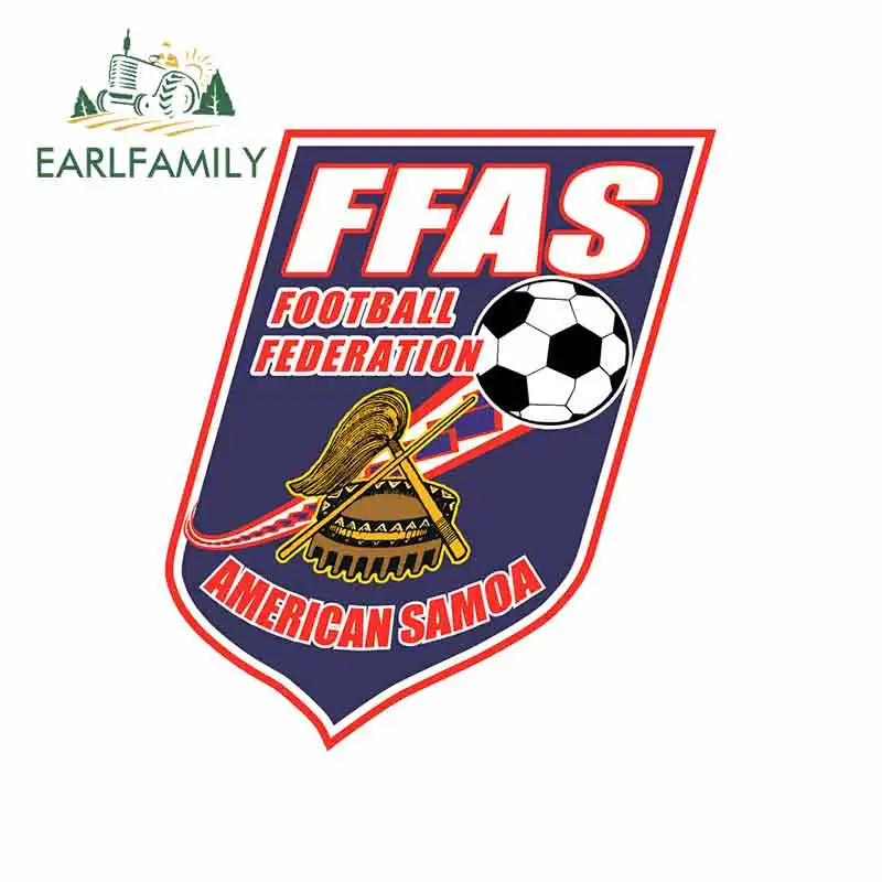 

EARLFAMILY 13cm x 11.4cm for Samoa Football Federation American Samoa Badge Logo Car Stickers Vinyl Sunscreen RV VAN JDM