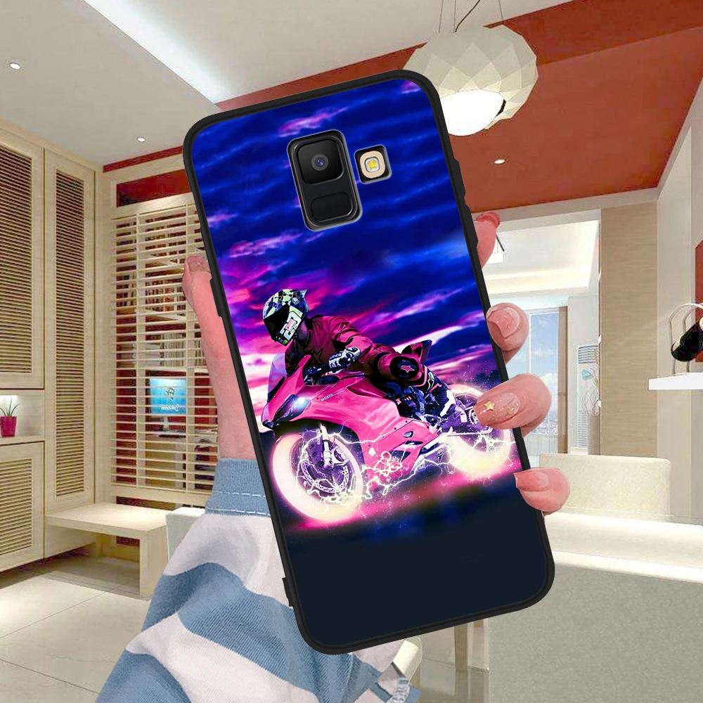 Мотоцикла класса люкс для samsung Galaxy A9 A8 A7 A6 A5 A3 J3 J4 J5 J6 J8 плюс M30 A40S A10 A20E чехол принципиально etui