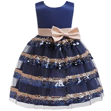 Платье принцессы для маленьких девочек с блестками и цветочным узором; нарядные платья на свадьбу; детское элегантное платье в полоску; Рождественский костюм; vestidos; одежда