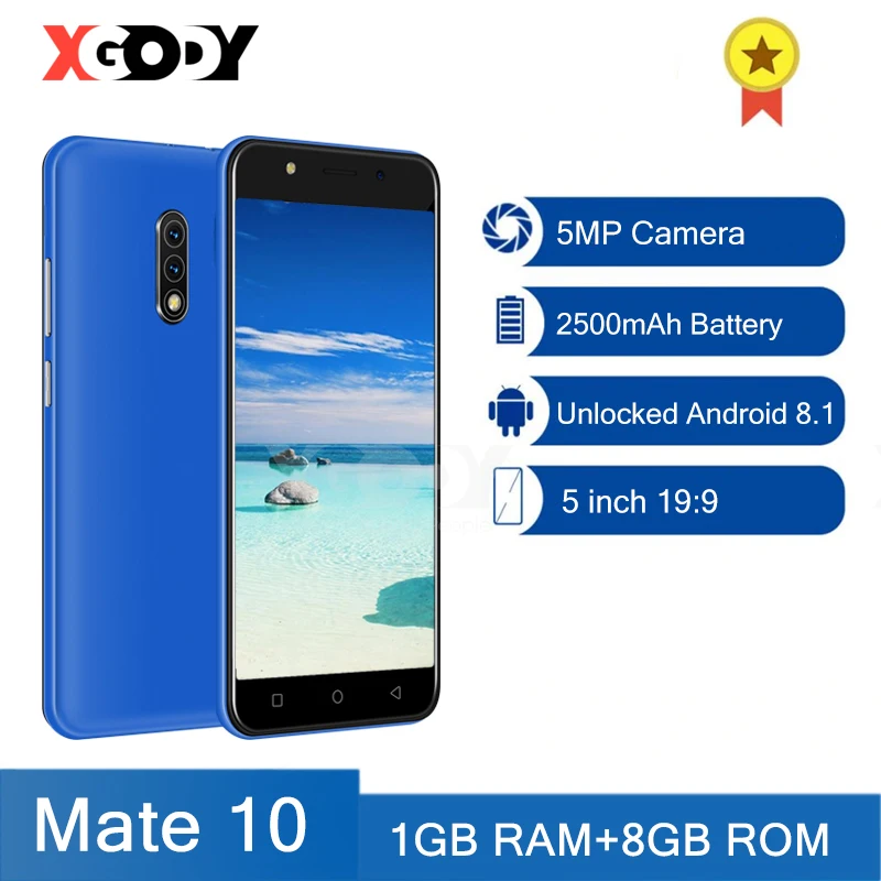 XGODY 3G Смартфон Android разблокированный мобильный телефон 1 ГБ ОЗУ 8 Гб ПЗУ 5 дюймов