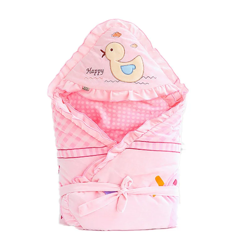 Little duck pink 90x90 см для новорожденных; сезон осень-зима; плотное детское хлопковое теплое стеганое одеяло; Товары для малышей - Цвет: Little duck pink
