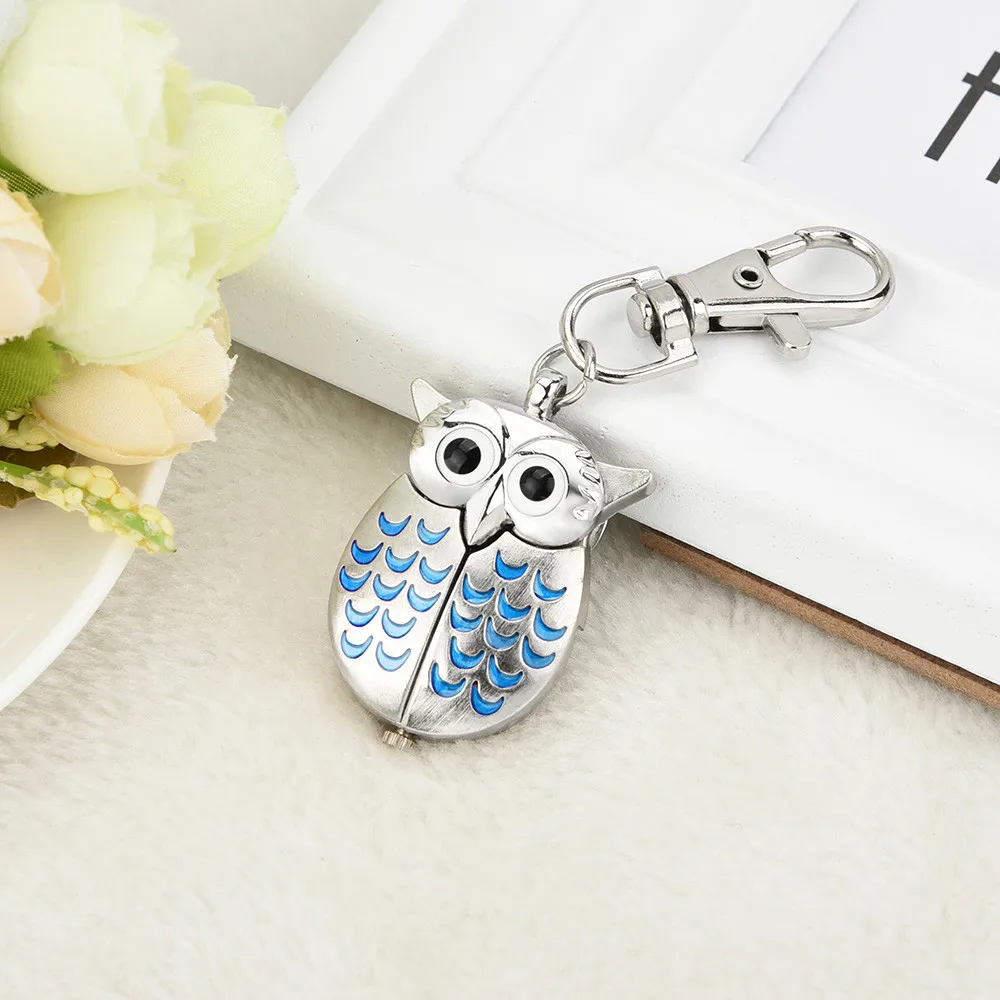 Fashion Lady Pocket Watch Cute Cartoon Owl Pocket Watch Gorgeous Multicolor Pocket Pocket Keychain Pocket Watch женские часы 50