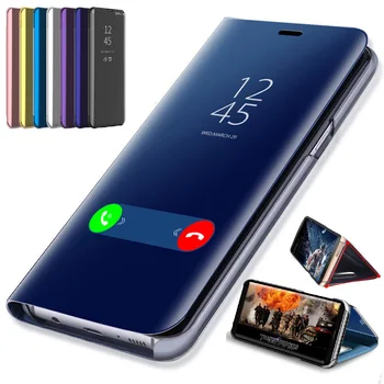 

50pcs/lot Smart Mirror Flip Phone Case For Samsung Galaxy Note 8 9 10 S8 S9 S10 S20 Plus S10E 5G S20 Ultra
