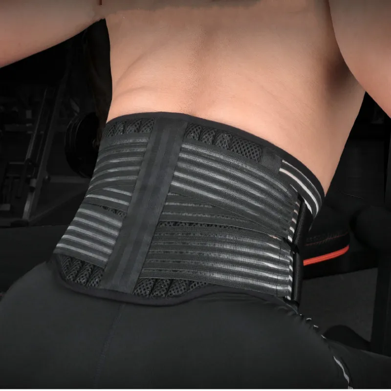 

Sports waist support Lumbar Brace With Removable Pads And Steel Splints Back Support Belt Gym Sport health Care High Elastic