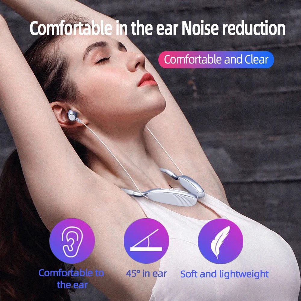 ihuigol Bluetooth Wireless Headphone For iPhone Xiaomi Music Metal Headphone Waterproof Sport Magnetic Neckband Headset With Mic