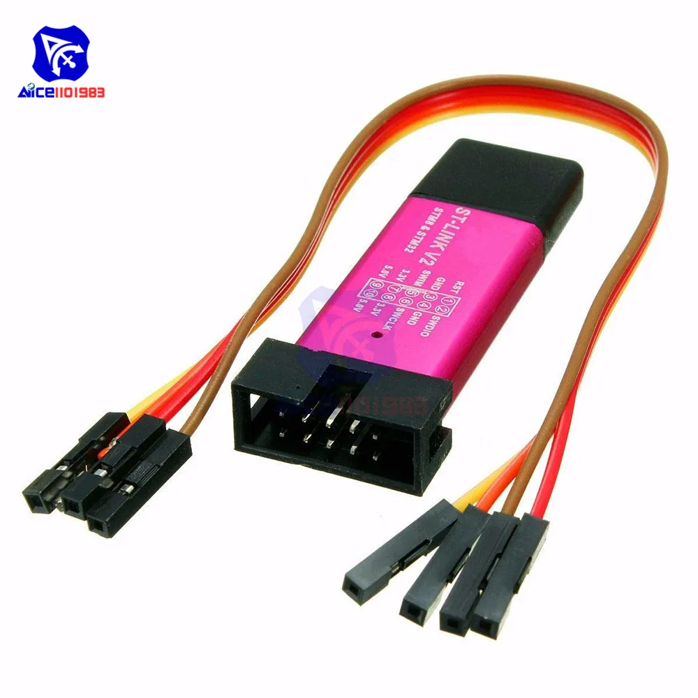 Программирующий блок diymore ST Link V2 Shell Mini STM8 STM32 эмулятор загрузчика с кабелем DuPont