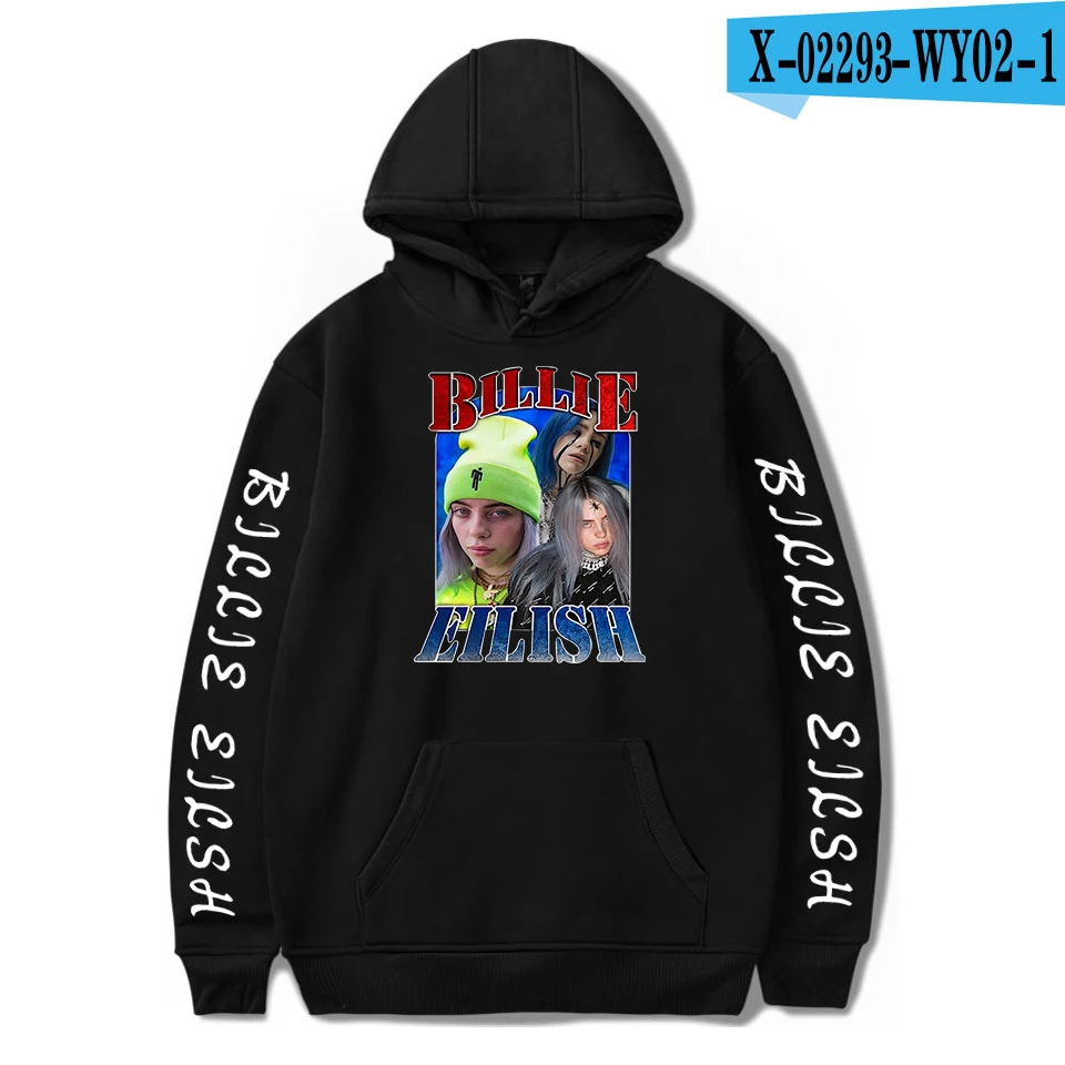 As picture Новая популярная модная Толстовка Billie Eilish, женская и Мужская толстовка, пуловер на осень и зиму для мальчиков и девочек, удобное белое пальто - Цвет: As picture