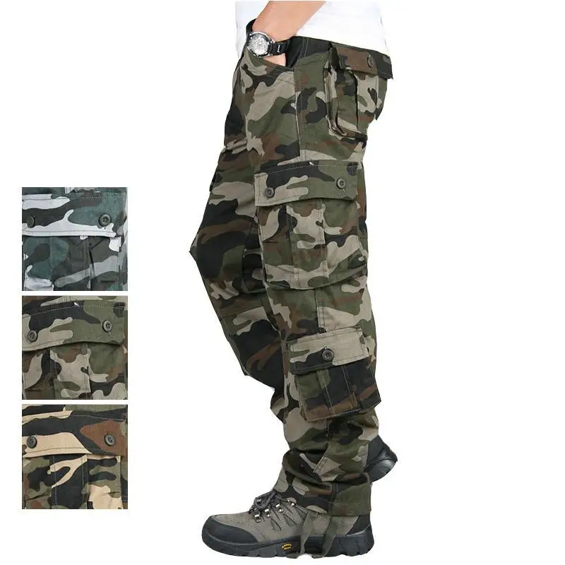 

Camouflage Military Overalls Men Trousers Outdoor Casual Pants Men Straight Working Pants Mountaineering Large Size