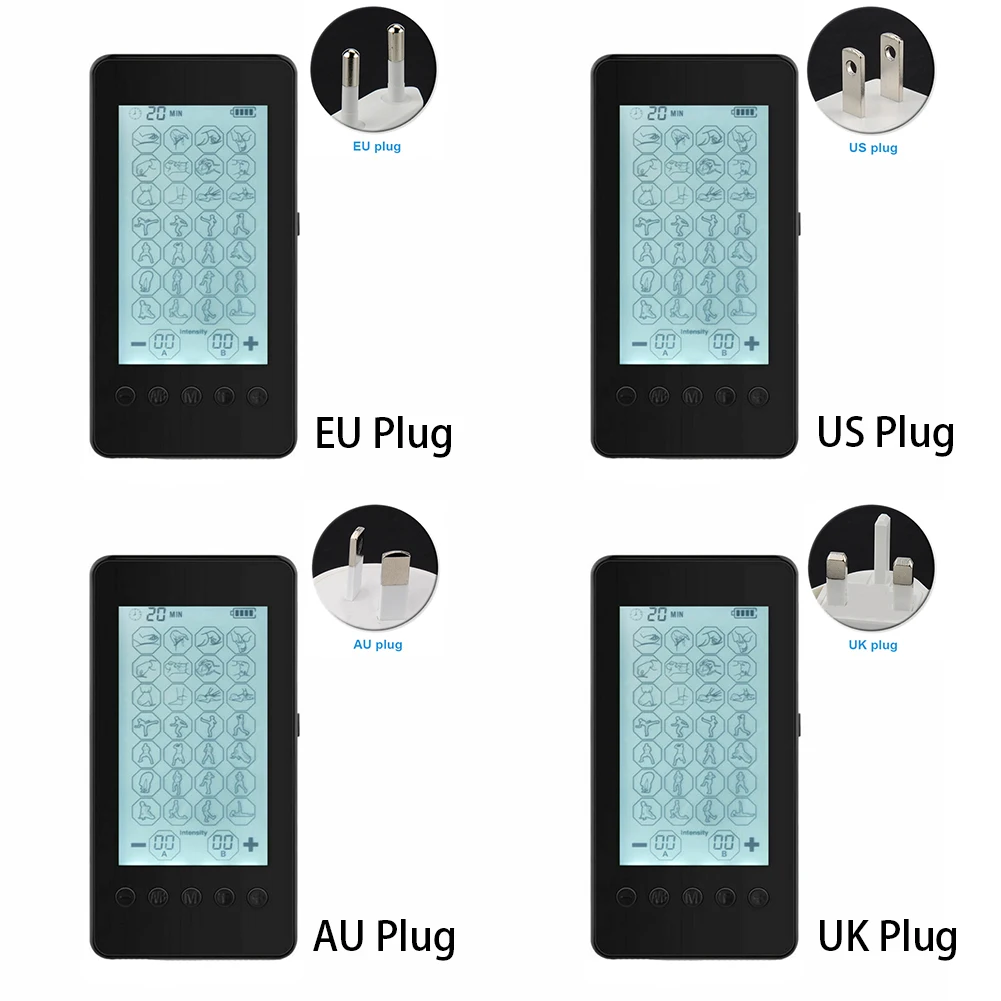 ЖК-дисплей сенсорный экран физиотерапия ABS расслабляющий Электрический унисекс массажер портативный десять блок двухканальный 28 режимов стимулятор мышц