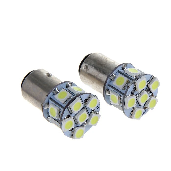 Комплект светодиодных ламп TORSO P21/5W 12 В 13 SMD 5050 2 шт. свет белый 1059281|Сигнальная