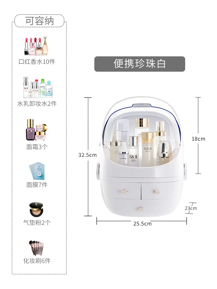 Многофункциональный косметический ящик для хранения косметики, настольный органайзер для ухода за кожей, прозрачная губная помада, ювелирный косметический держатель